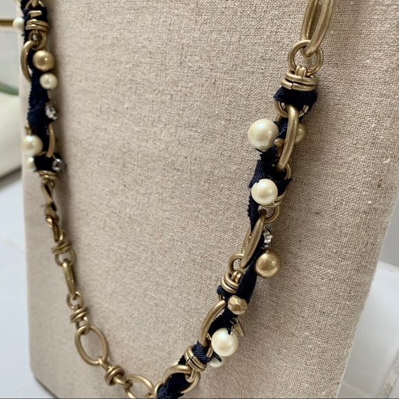 Stella & Dot French Twist Ribbon Necklace - Picture 1 of 8